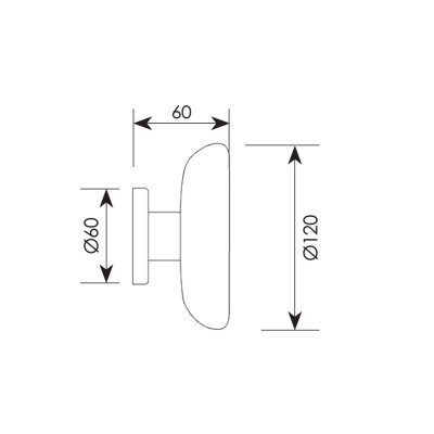 Μπούλ εξώθυρας σειρά 118 σε Μαύρο χρώμα