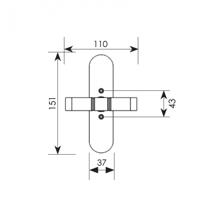 Πόμολο παραθύρου με χειρολαβή 161 Όρο ματ / Όρο