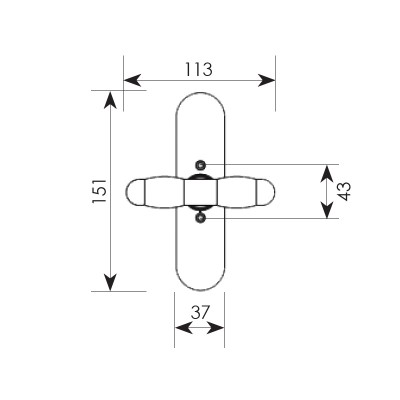 Πόμολο παραθύρου με χειρολαβή 172 Μπρονζέ / Όρο