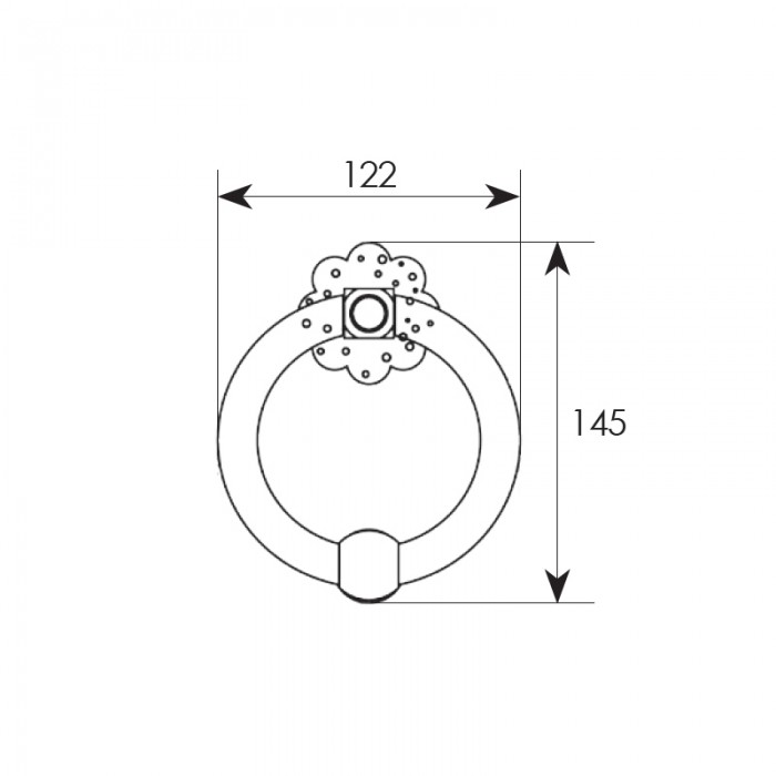 Ρόπτρα πόρτας ρουστίκ σειρά 205 σε Αντικέ σκουριά