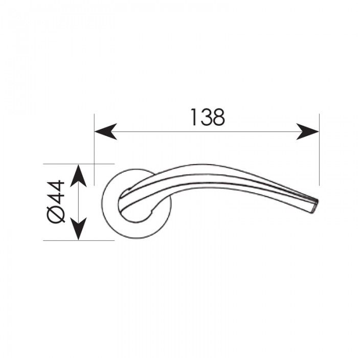 Πόμολο πόρτας χειρολαβή με ροζέτα 2071 Λευκό χρώμα