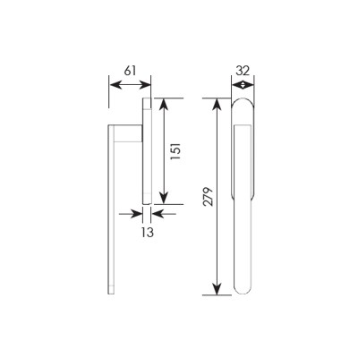 Πόμολο για παράθυρο με ανάκλιση 2145 ( 4 αποχρώσεις)
