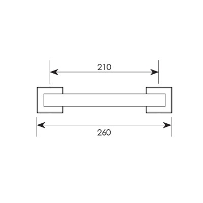 Λαβή εξώπορτας σειρά 2146 Μήκος 21cm Νίκελ ματ