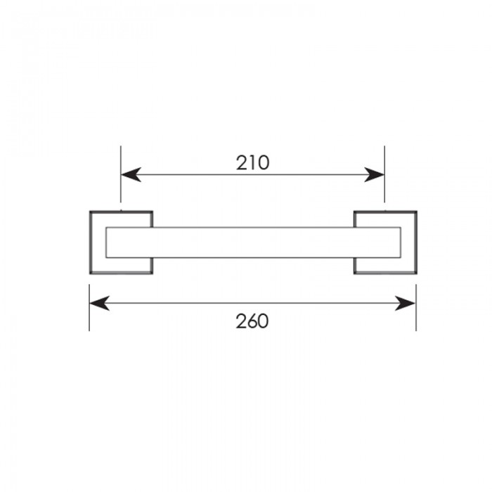 Λαβή εξώπορτας σειρά 2146 Μήκος 21cm Χρώμιο