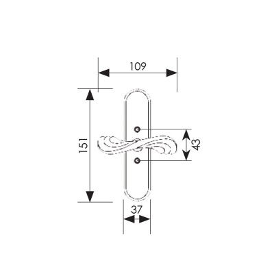 Πόμολο παραθύρου με χειρολαβή 221 Μπρονζέ