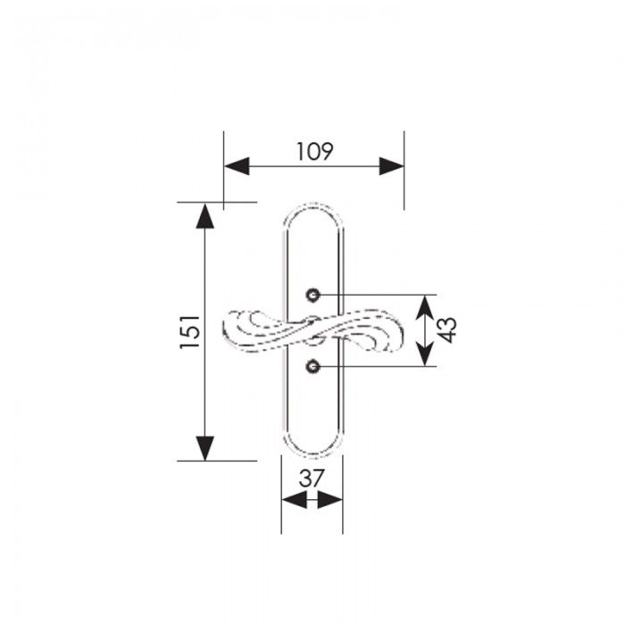 Πόμολο παραθύρου με χειρολαβή 221 Όρο