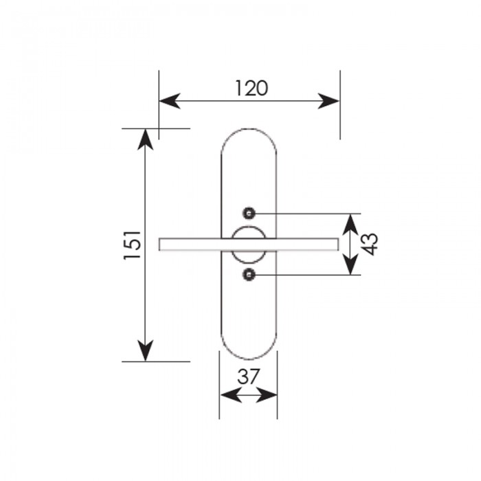 Πόμολο παραθύρου με χειρολαβή 231 Όρο ματ / Όρο