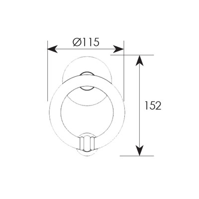 Ρόπτρα πόρτας σειρά 259 σε Μπρονζέ / Όρο