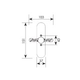 Πόμολο παραθύρου με χειρολαβή 261 Μαύρο χρώμα