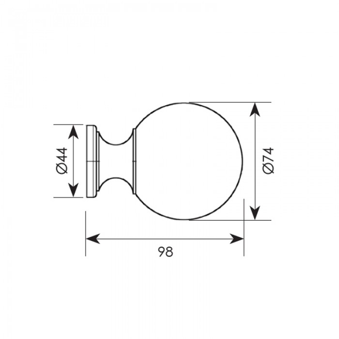 Μπούλ εξώθυρας σειρά 3010 σε Μαύρο χρώμα Ø74x98mm