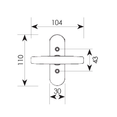 Πόμολο παραθύρου με χειρολαβή 302 Μπρονζέ