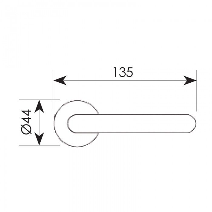 Πόμολο πόρτας χειρολαβή με ροζέτα 304 Χρώμιο