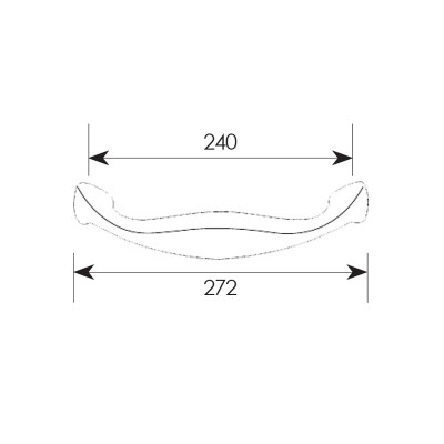 Λαβή εξώπορτας σειρά 342 Μήκος 24cm Νίκελ ματ