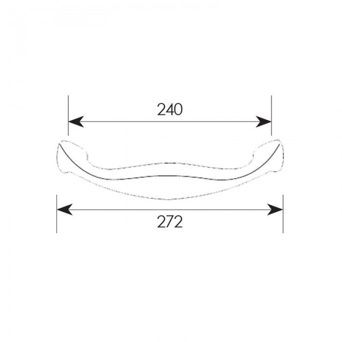 Λαβή εξώπορτας σειρά 342 Μήκος 24cm Νίκελ ματ