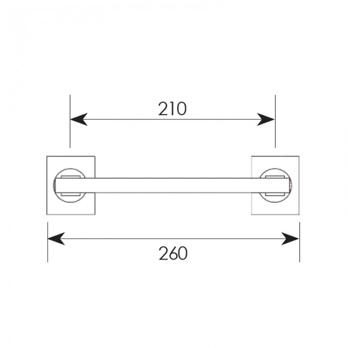 Λαβή εξώπορτας σειρά 346 Μήκος 21cm Όρο ματ / Όρο
