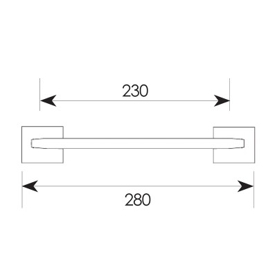 Λαβή εξώπορτας σειρά 354 Μήκος 23cm Χρώμιο