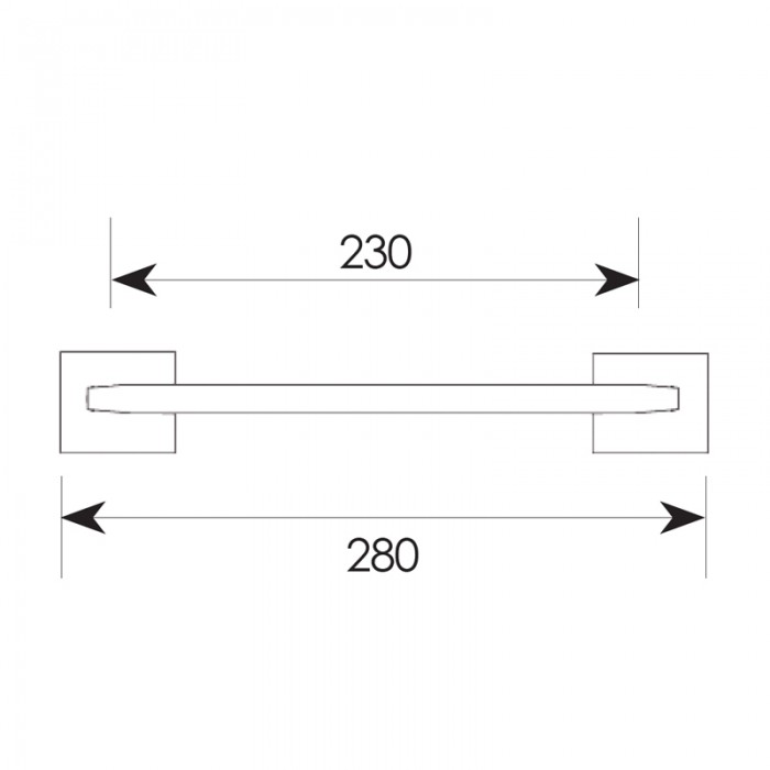 Λαβή εξώπορτας σειρά 354 Μήκος 23cm Χρώμιο