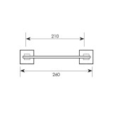 Λαβή εξώπορτας σειρά 366 Μήκος 21cm Χρώμιο