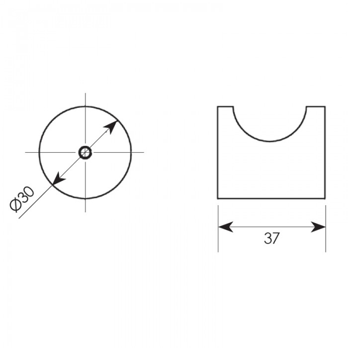 Μπούλ εξώθυρας σειρά 374  ΜΙΝΙ  σε Όρο ματ Φ30