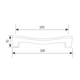 Λαβή εξώπορτας σειρά 388 Μήκος 25cm Χρώμιο