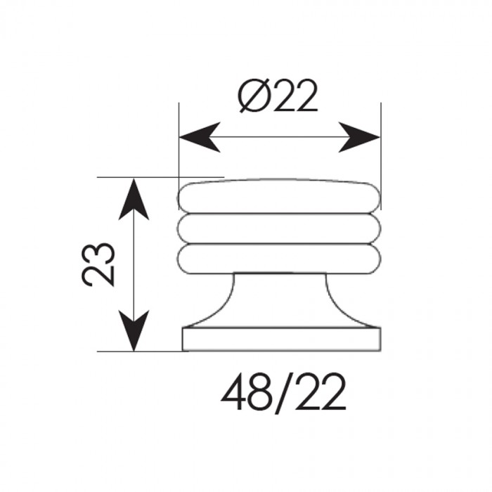 Πόμολα επίπλων σειρά 48 Νίκελ ματ