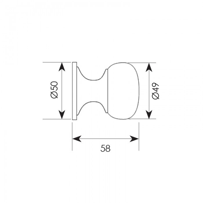 Μπούλ εξώθυρας σειρά 50 σε Όρο ματ
