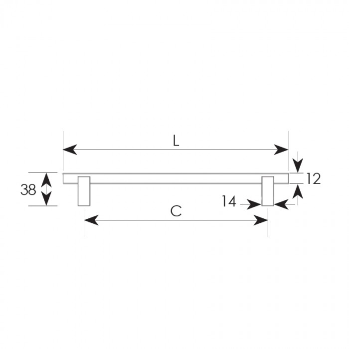 Λαβές επίπλων σειρά 52 Νίκελ ματ / Χρώμιο