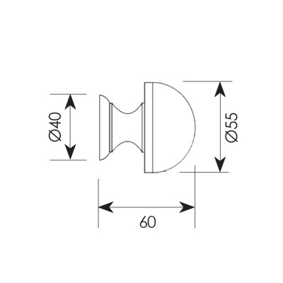 Μπούλ εξώθυρας σειρά 60 σε Νίκελ ματ
