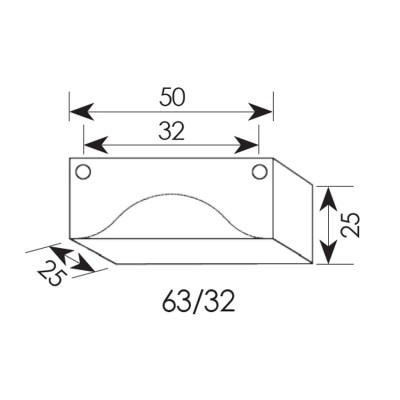 Πόμολο επίπλων σειρά 63 Μαύρο χρώμα