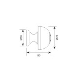 Μπούλ εξώθυρας σειρά 66 σε Νίκελ ματ / Χρώμιο