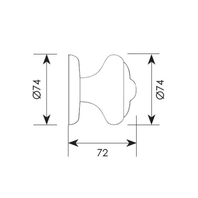 Μπούλ εξώθυρας σειρά 85 σε Μπρονζέ / Όρο