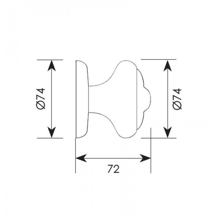 Μπούλ εξώθυρας σειρά 85 σε Όρο ματ / Όρο