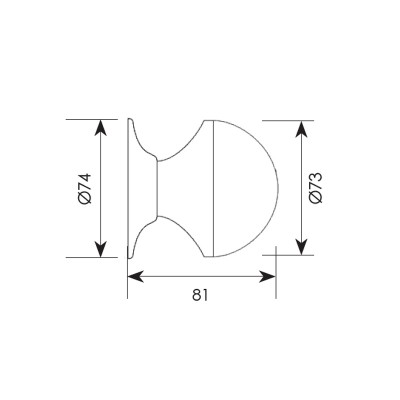 Μπούλ εξώθυρας σειρά 86 σε Νίκελ ματ / Χρώμιο