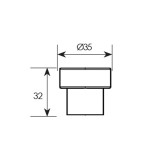 Στόπερ πόρτας-δαπέδου 921 Αλουμινίου Inox Ματ
