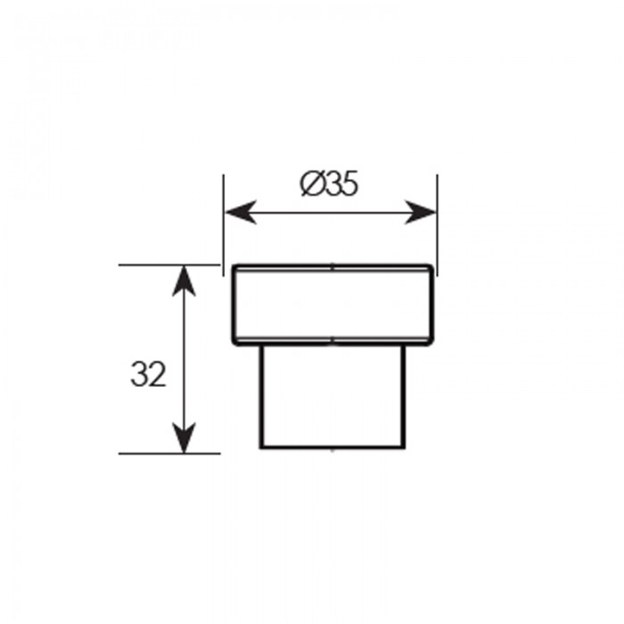 Στόπερ πόρτας-δαπέδου 921 Αλουμινίου Inox Ματ