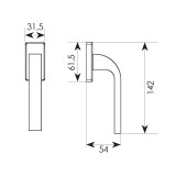 Πόμολο για παράθυρο με ανάκλιση 376