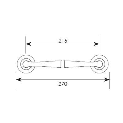 Λαβή εξώπορτας σειρά 201 Μήκος 21.5cm Μπρονζέ