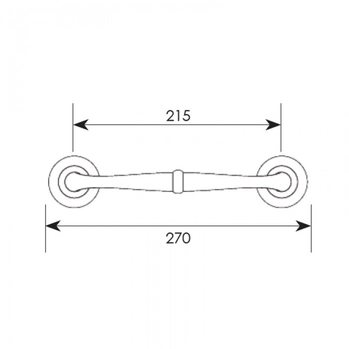 Λαβή εξώπορτας σειρά 201 Μήκος 21.5cm Όρο ματ / Όρο