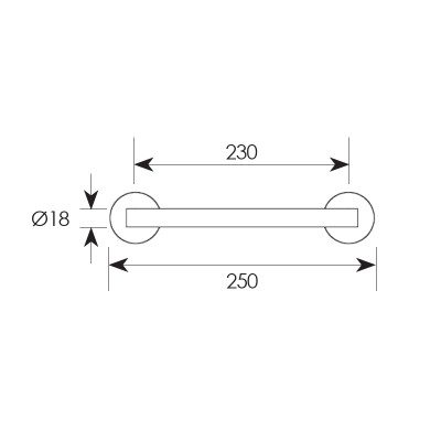 Λαβή εξώπορτας σειρά 2181 Μήκος 23cm Μπρονζέ ματ