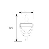 Ρόπτρα πόρτας σειρά 257 σε Όρο ματ / Όρο