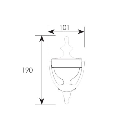 Ρόπτρα πόρτας σειρά 257 σε Νίκελ ματ / Χρώμιο