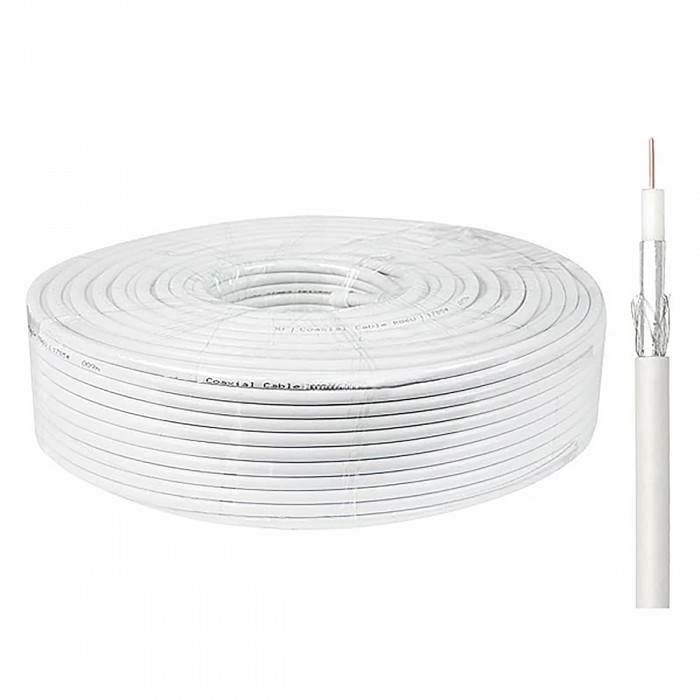 Καλώδιο Ομοαξονικό (TV,CCTV) ΚΡΡ100 FOAM Α"48 Λευκό Lineme 12-00103