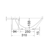 Νιπτήρας μπάνιου Teorema 41x23 (1 Οπή) Scarabeo White 8031R4123-300