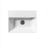 Νιπτήρας μπάνιου σε λευκό χρώμα Gsi Kube-X Slim Rim 9485-300 45x35 cm