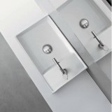 Νιπτήρας μπάνιου Teorema 41x23 (1 Οπή) Scarabeo White 8031R4123-300