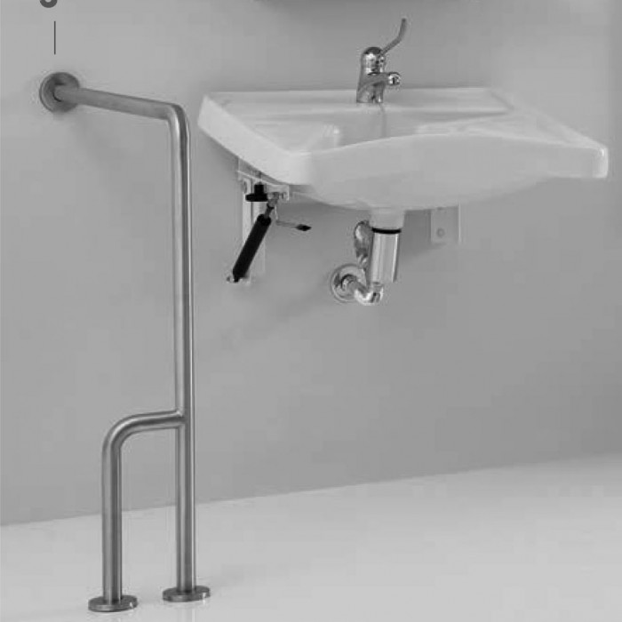 ΜΠΑΡΑ ΤΟΙΧΟΥ-ΔΑΠΕΔΟΥ 80x87,7Y AMEA INOX MAT 530-G56-JCS-38