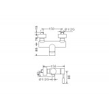 Μπαταρία Ντουζιέρας La Torre New Tech 12060-100