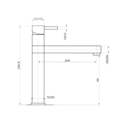 ΜΠΑΤΑΡΙΑ ΚΟΥΖΙΝΑΣ Inox Quadra 5521 BP8-65-55