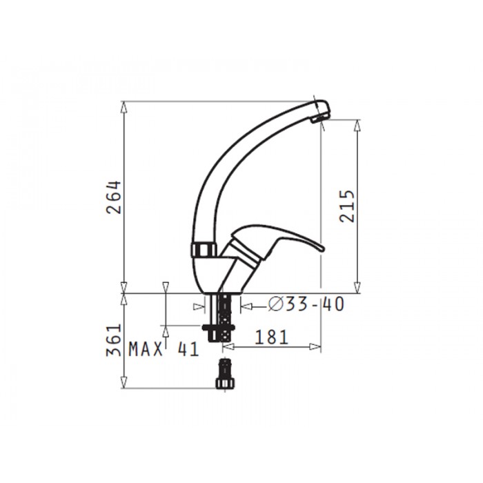Μπαταρία κουζίνας Pyramis MEZZO Essential Dark Beige- 090913401