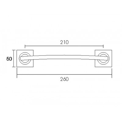 Λαβή εξώπορτας (1 Τεμάχιο) Convex σειρά 925 σε Ματ Νίκελ 